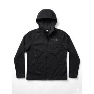 The North Face Jacket Black Sz L Hooded Bionic Softshell Windwall Hiking Outdoor